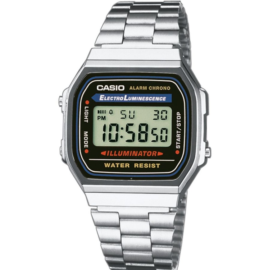 Homem Casio | Relogio Casio Vintage A168Wa-1Yes Retro Mirror