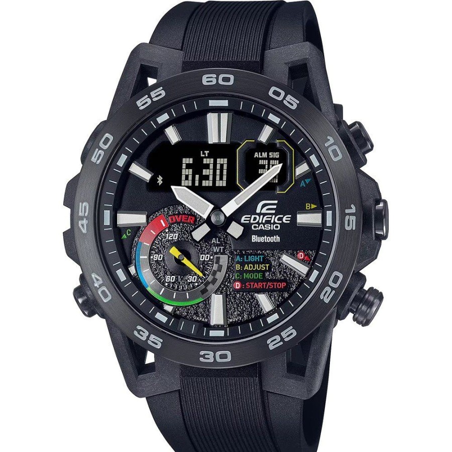 Homem Casio Edifice | Relogio Casio Edifice Bluetooth Ecb-40Mp-1Aef Suspensione - Racing Multi-Color Series