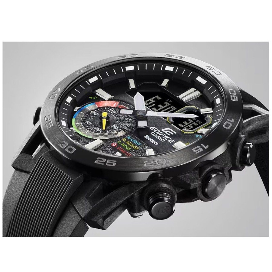 Homem Casio Edifice | Relogio Casio Edifice Bluetooth Ecb-40Mp-1Aef Suspensione - Racing Multi-Color Series