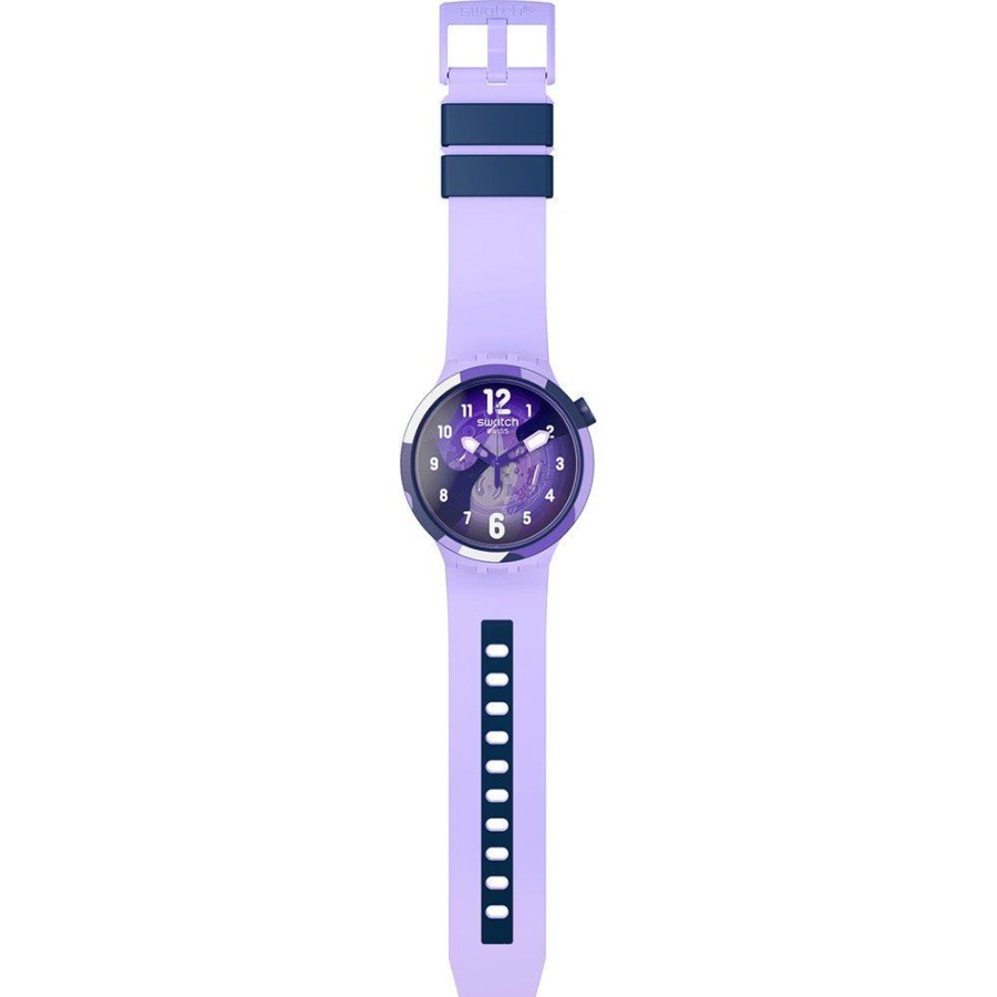 Homem Swatch | Relogio Swatch Bigbold Bio-Reloaded Sb05V101 Look Right Trough Violet