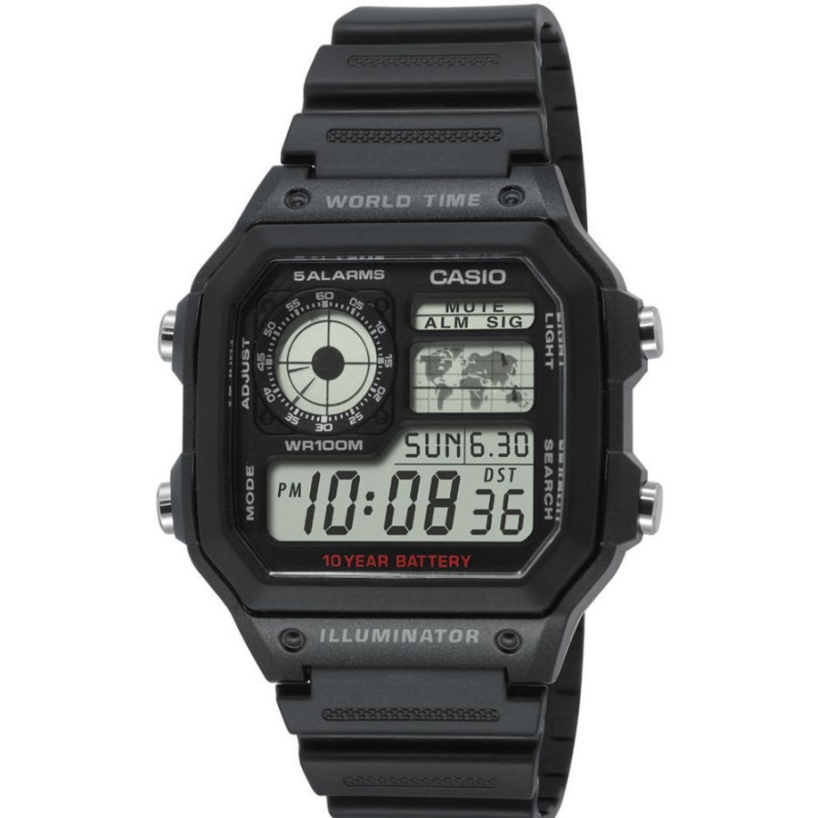 Homem Casio | Relogio Casio Collection Ae-1200Wh-1Avef World Time