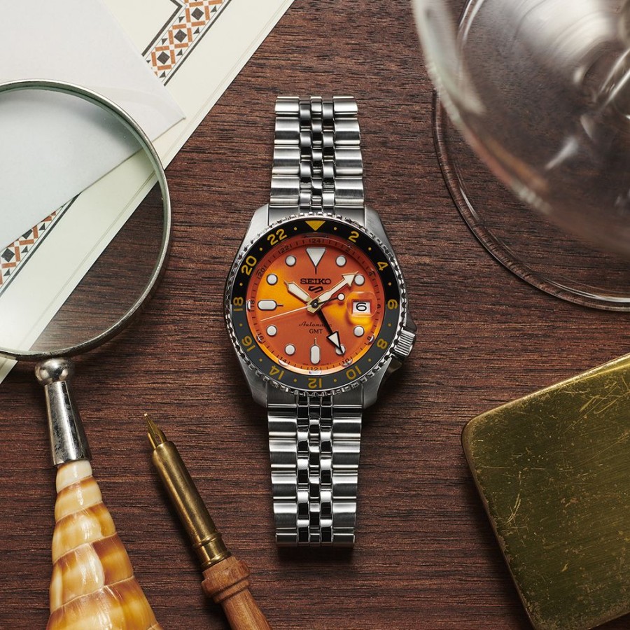 Homem Seiko | Relogio Seiko 5 Sports Ssk005K1 Seiko 5 Sports - Mikan Orange