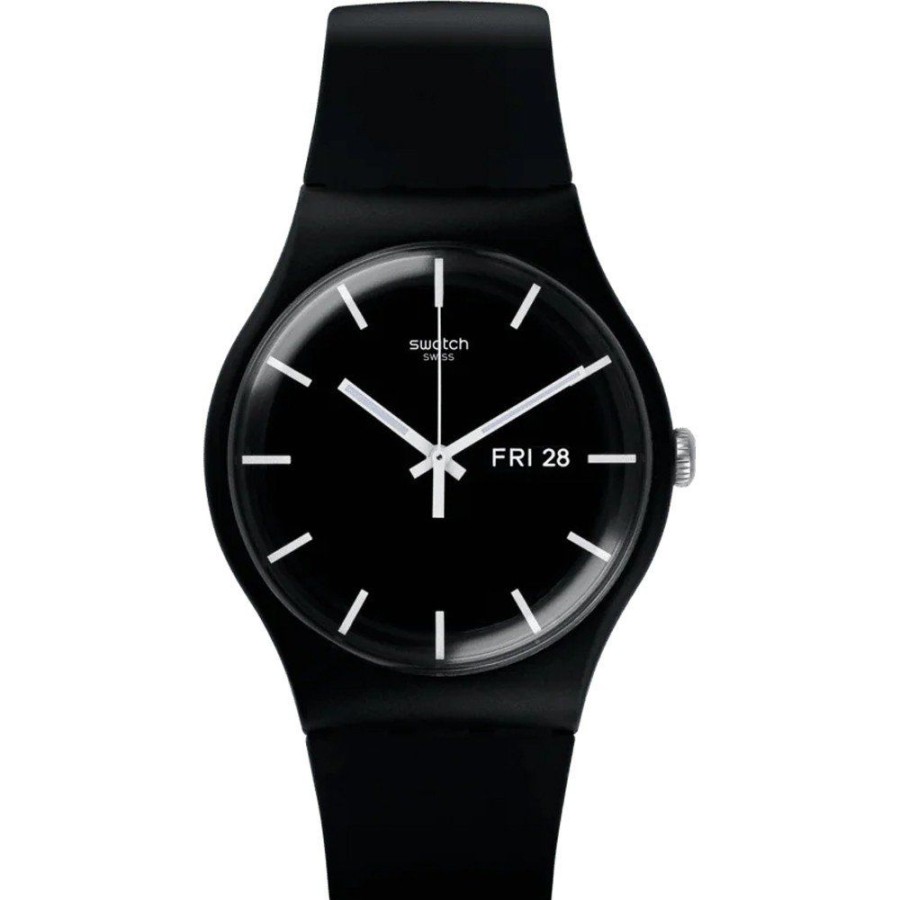 Mulher Swatch | Relogio Swatch Newgent Bioplastic So29B704 Mono Black