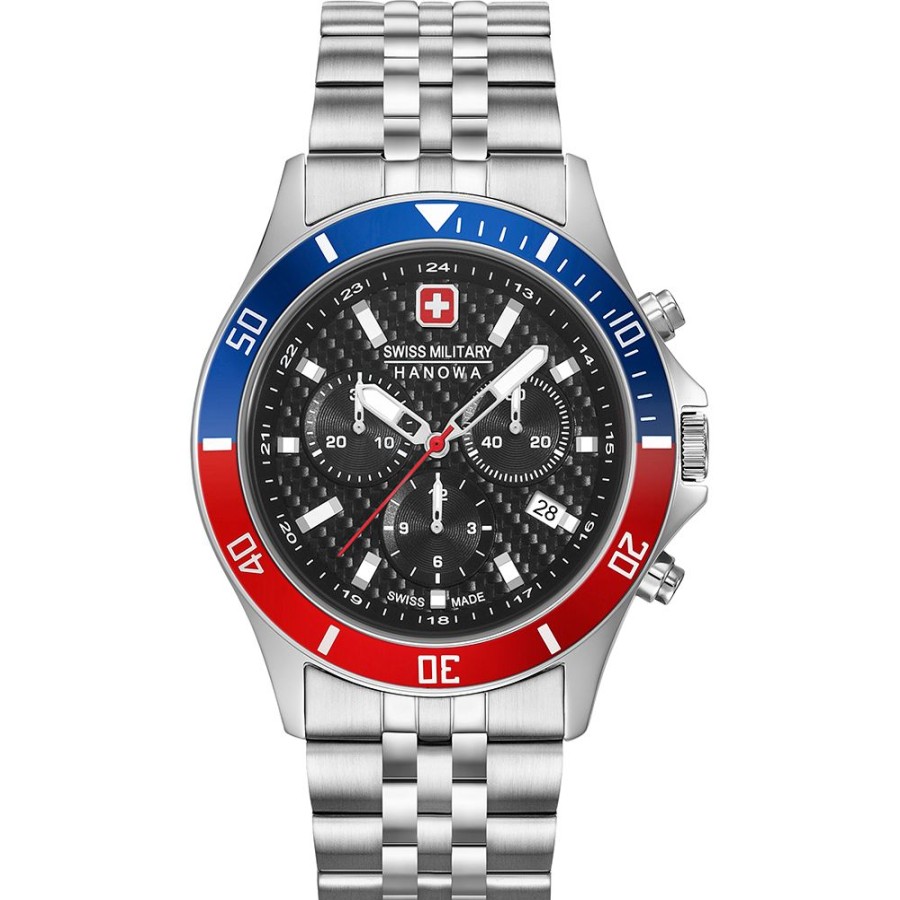 Homem Swiss Military Hanowa | Relogio Swiss Military Hanowa Aqua 06-5337.04.007.34 Flagship Racer Chrono