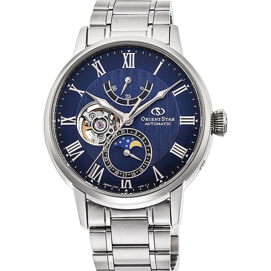 Homem Orient | Relogio Orient Star Re-Ay0103L Orient Star - Moon Phase