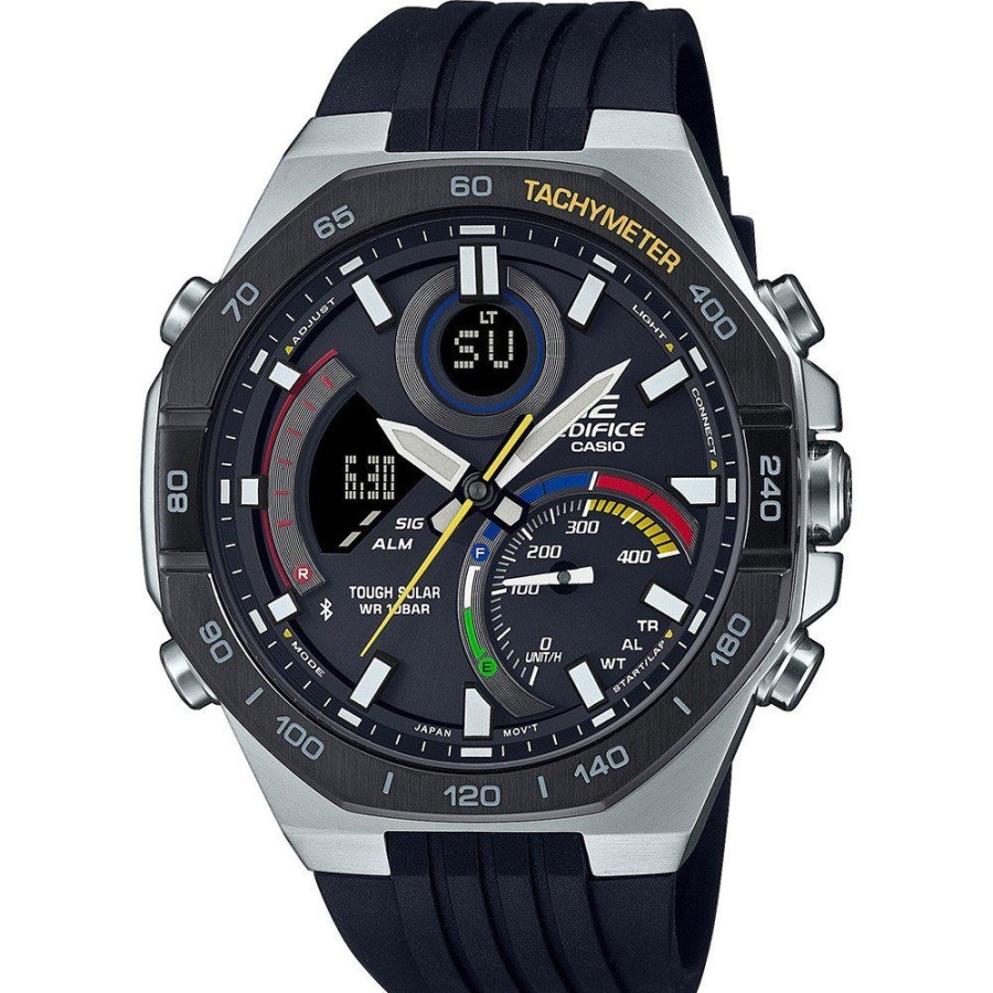 Homem Casio Edifice | Relogio Casio Edifice Bluetooth Ecb-950Mp-1Aef Solar Lcd - Racing Multi-Color Series