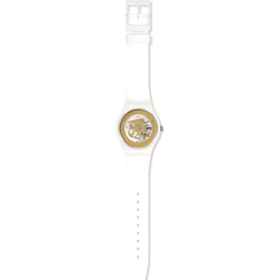 Mulher Swatch | Relogio Swatch The Originals Bio-Reloaded So29W107 Golden Rings White