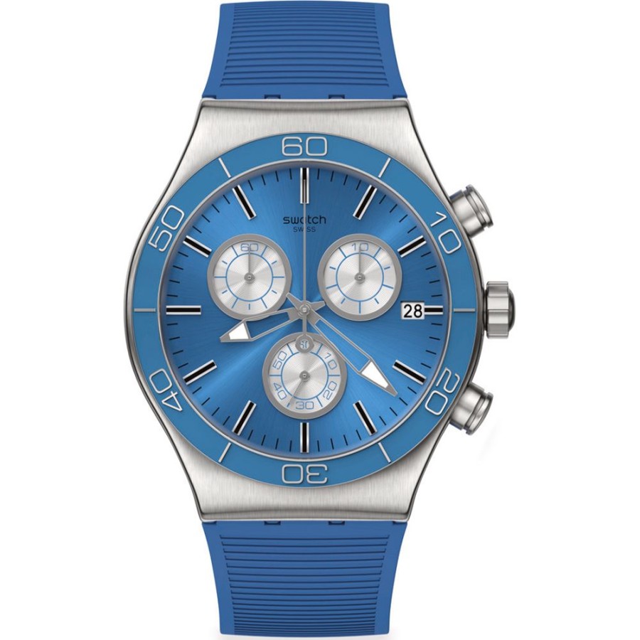 Homem Swatch | Relogio Swatch New Irony Chrono Yvs485 Blue Is All