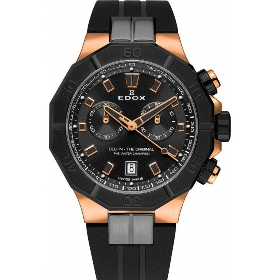 Homem Edox | Relogio Edox Delfin 10113-37Rnca-Nir Delfin The Original