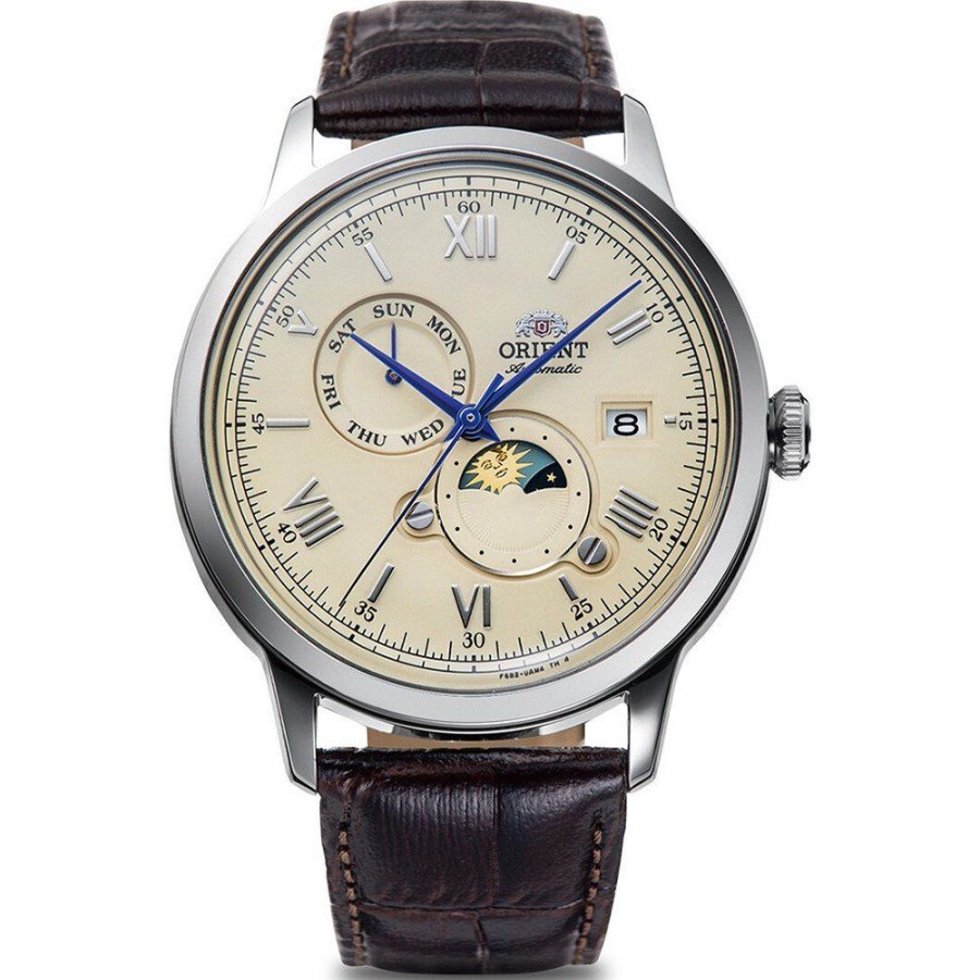 Homem Orient | Relogio Orient Bambino Ra-Ak0803Y10B Bambino Sun & Moon