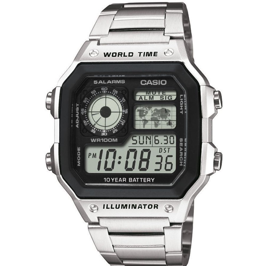 Homem Casio | Relogio Casio Collection Ae-1200Whd-1Avef World Time