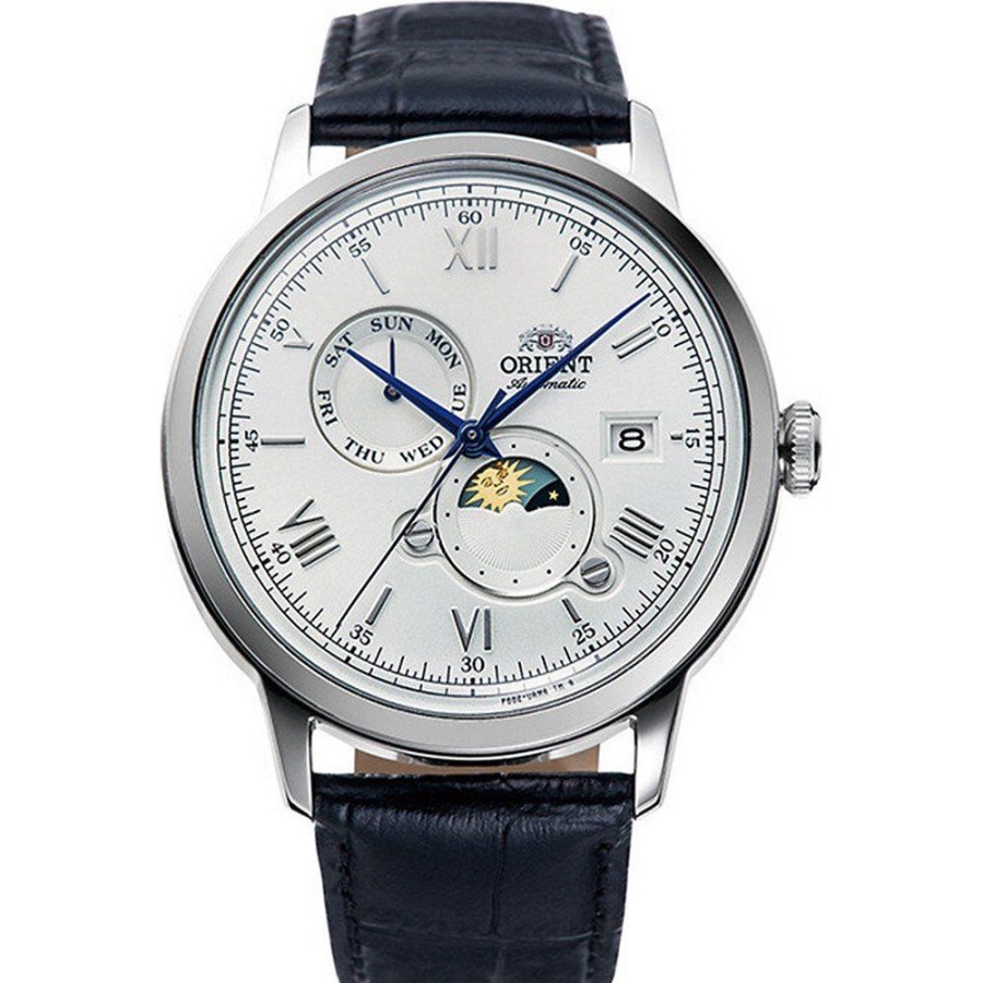 Homem Orient | Relogio Orient Bambino Ra-Ak0802S10B Bambino Sun & Moon