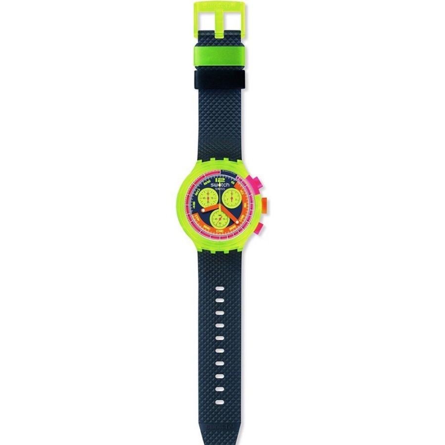 Homem Swatch | Relogio Swatch Bigbold Bio-Reloaded Sb06J100 Neon To The Max