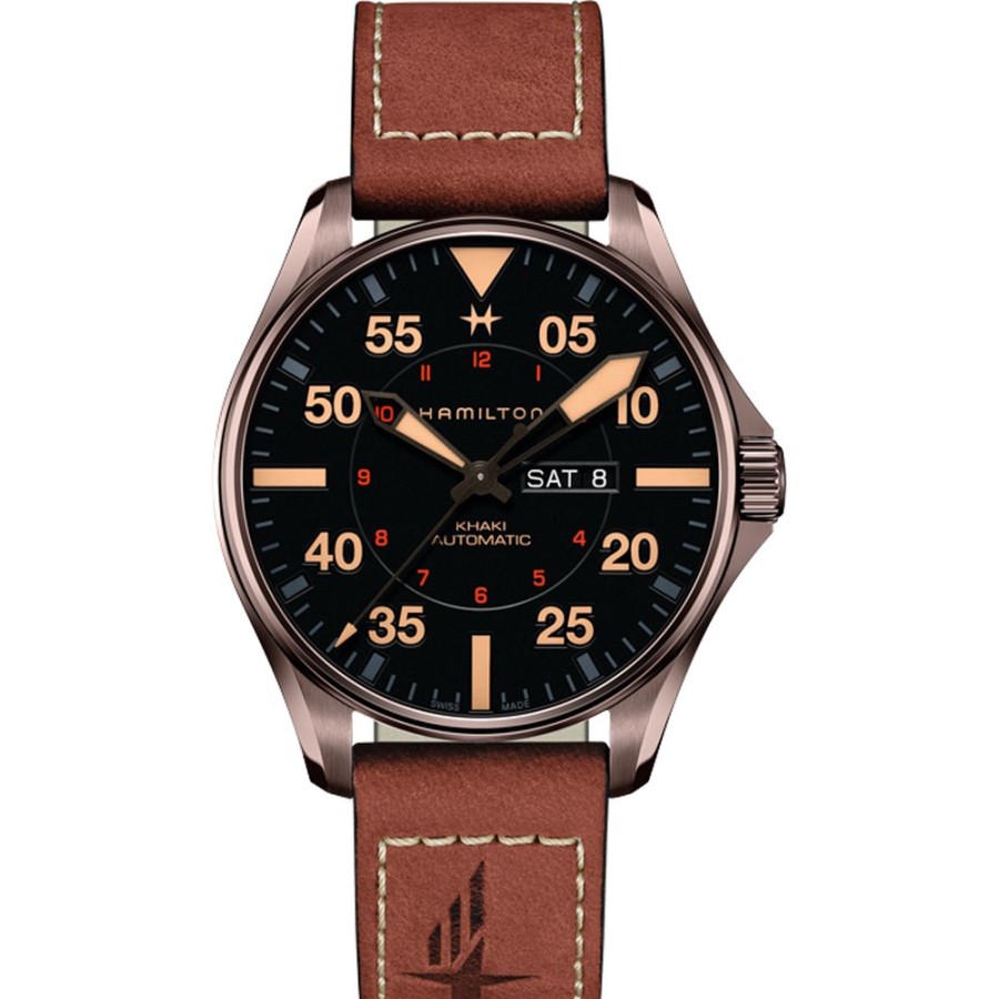 Homem Hamilton | Relogio Hamilton Aviation H64705531 Khaki Pilot