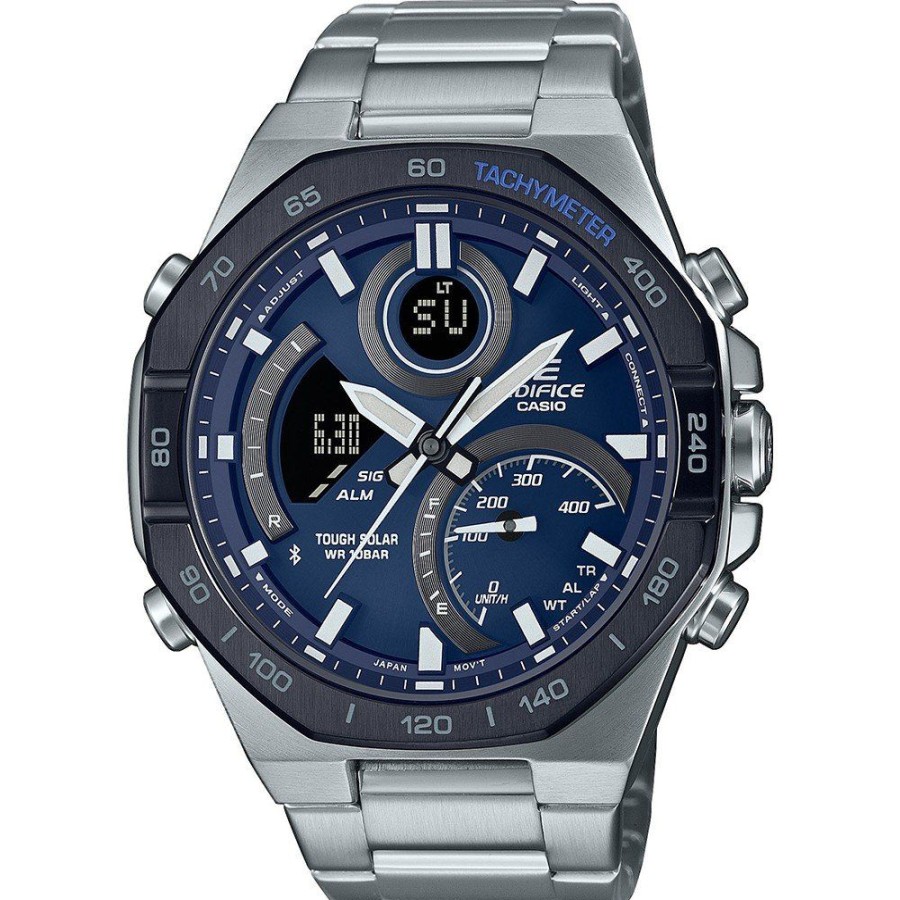 Homem Casio Edifice | Relogio Casio Edifice Bluetooth Ecb-950Db-2Aef Solar Lcd