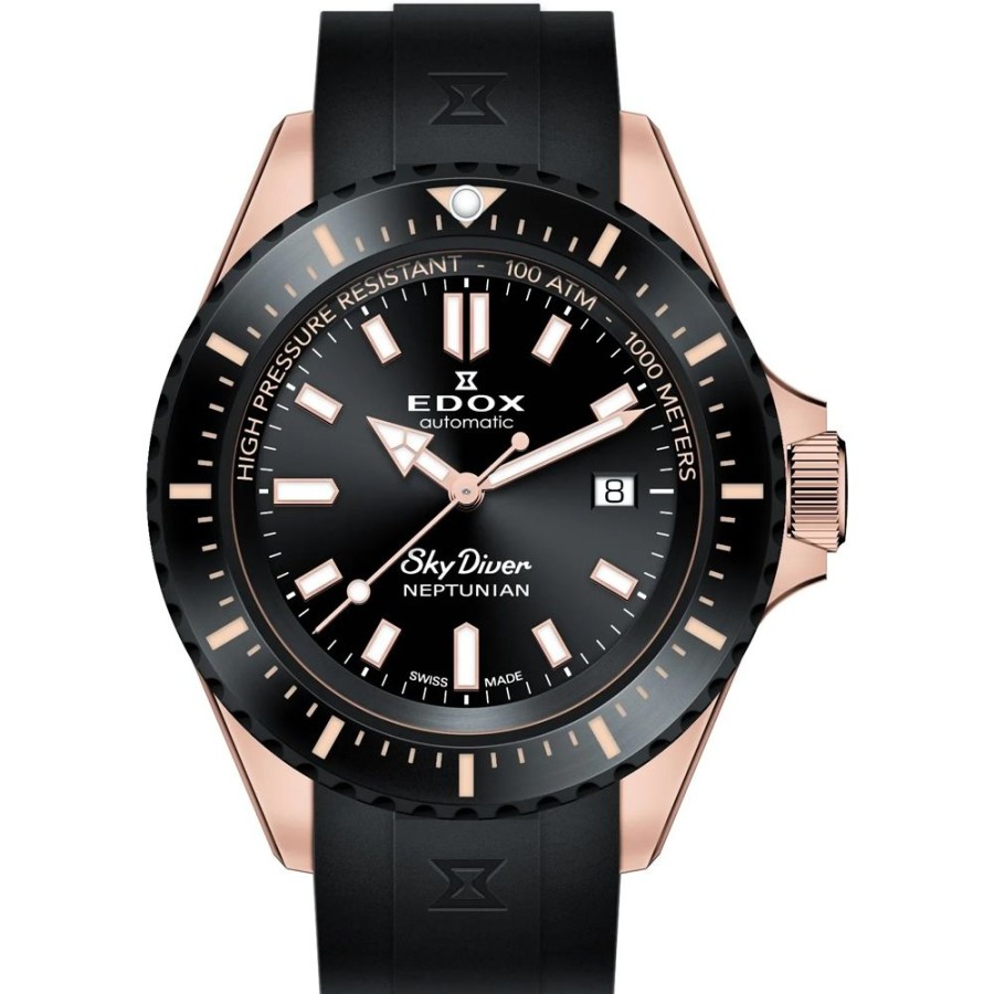 Homem Edox | Relogio Edox Skydiver 80120-37Rnnca-Nir Skydiver Neptunian