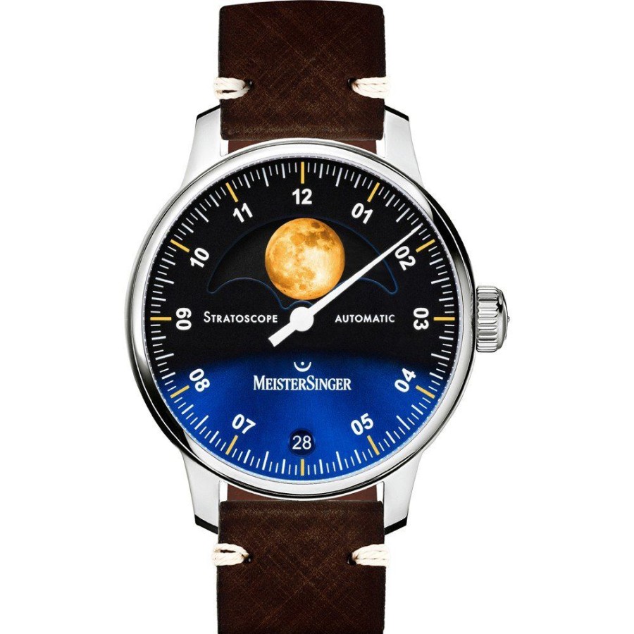 Homem Meistersinger | Relogio Meistersinger Stratoscope St982G Stratoscope Gold